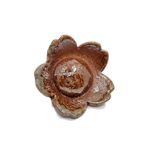 Ceramic Pin - Sakura with Small Center by Jennifer Fujimoto