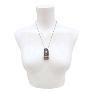 Necklace - Jasper Moons Crystal (Gunmetal) by Fernworks