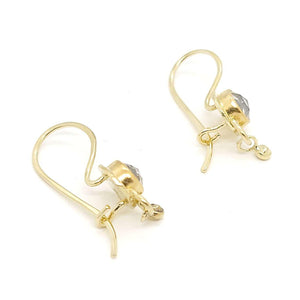 Earrings - Rose Cut Diamonds in 22k and 18k Yellow Gold by Allison Kallaway