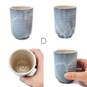 Cup - Large Blue Shigaraki-yaki by Asemi Co.