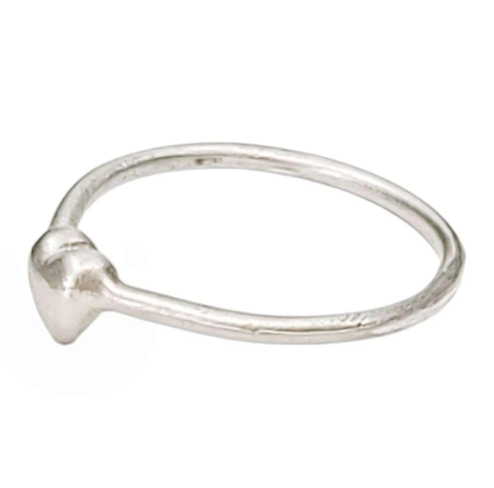 Ring - Tiny Puff Heart in Sterling Silver by Michelle Chang