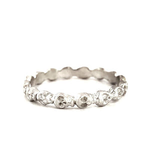 Ring - Mini Skull Eternity in Sterling Silver by Michelle Chang
