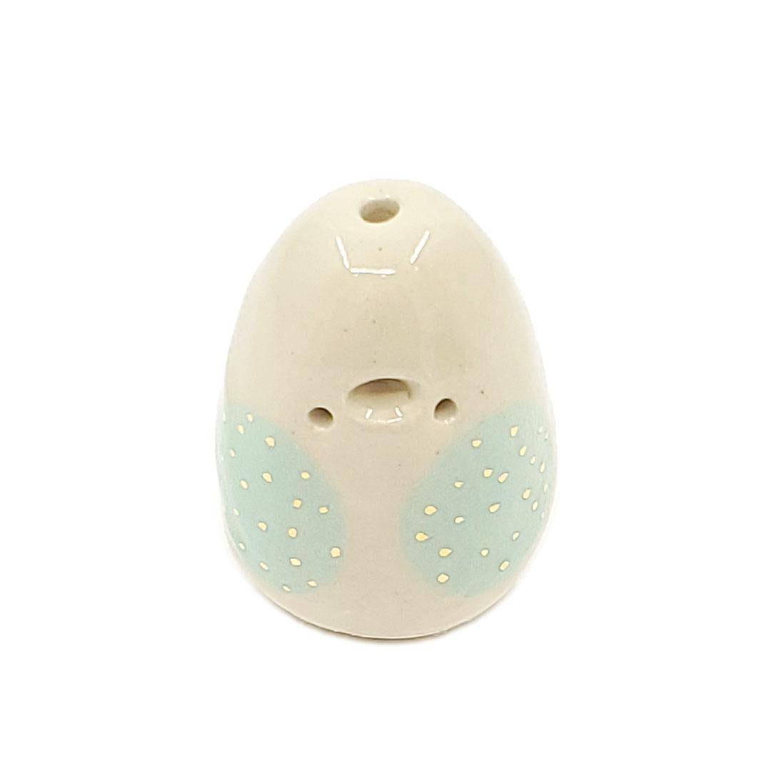 Figurine - Lucky Potato Bud Vase (Single Hole, Mint Cheeks, Tall) by The Pottery Parade