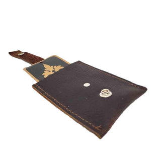 Wallet - Espresso - Key Pop-Up Leather Wallet by Divina Denuevo