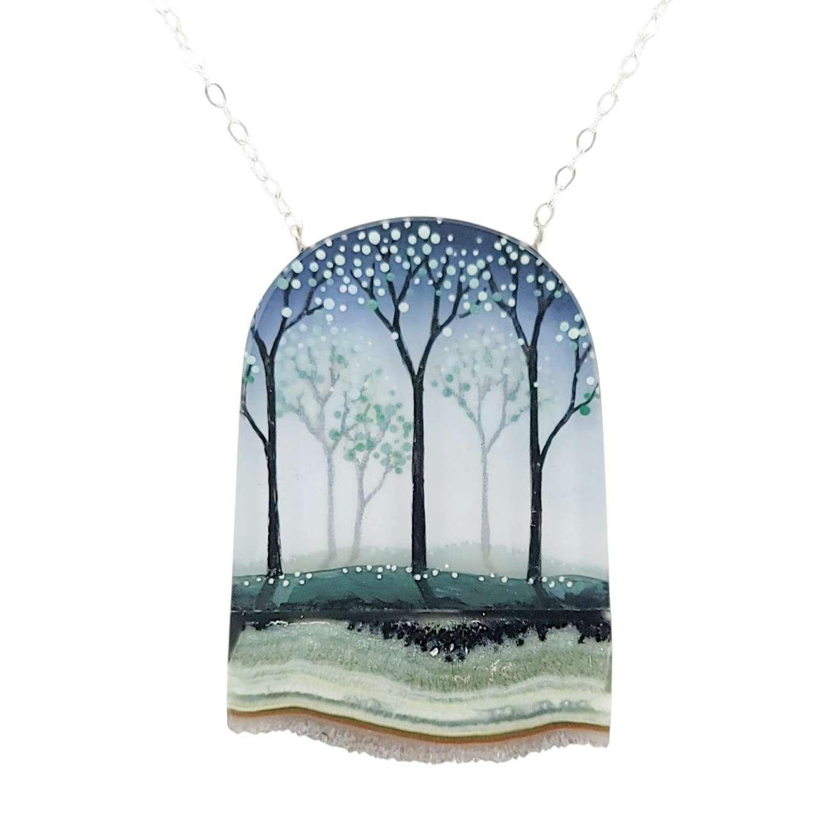Necklace - Forest Crystal (Sterling Silver) by Fernworks