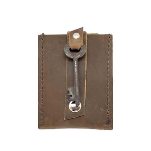 Wallet - Tan Brown - Key Pop-Up Leather Wallet by Divina Denuevo