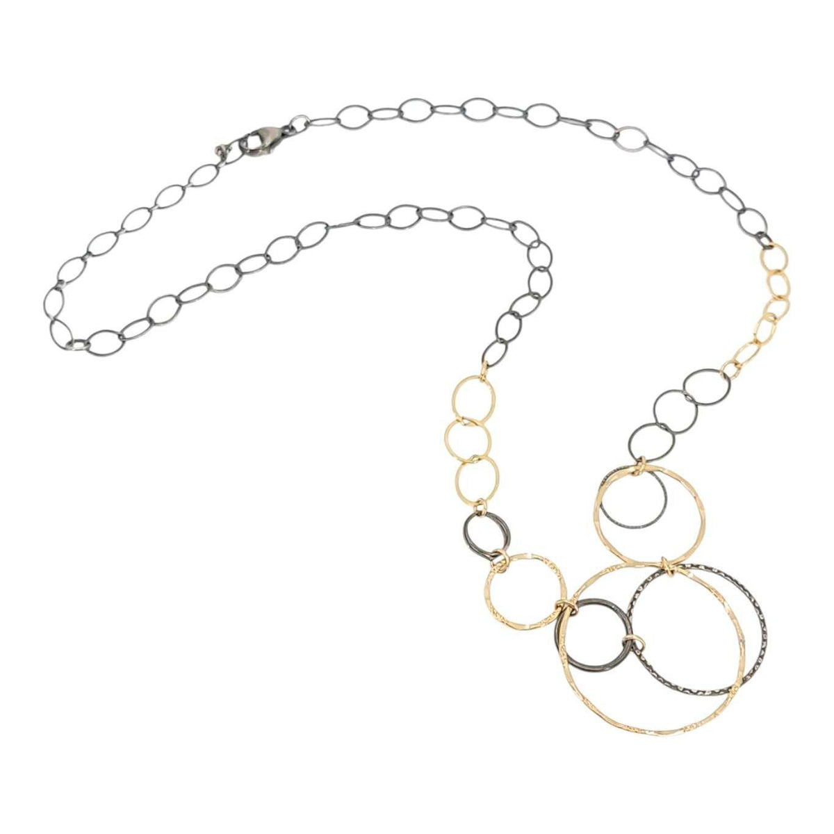 Necklace - Mixed Metal Circles by Calliope Jewelry