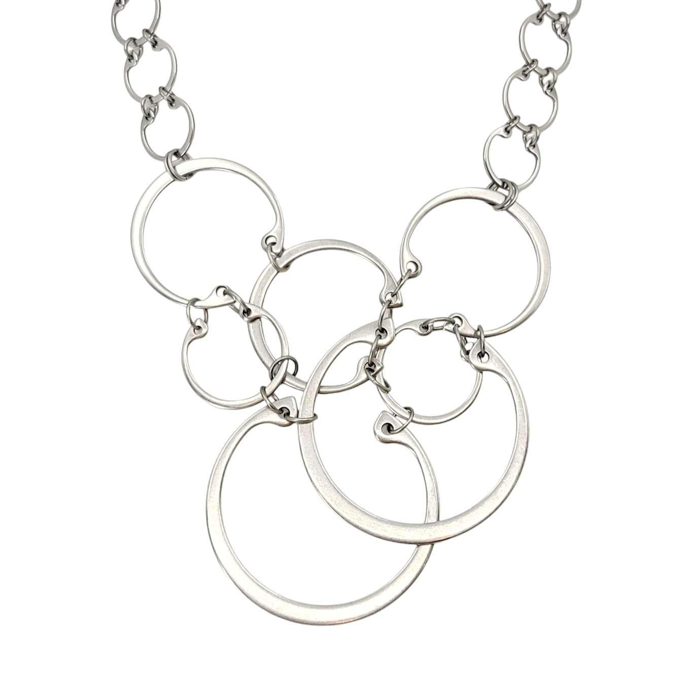 Necklace - Clustered Circles (Stainless Steel and Titanium) by Wraptillion