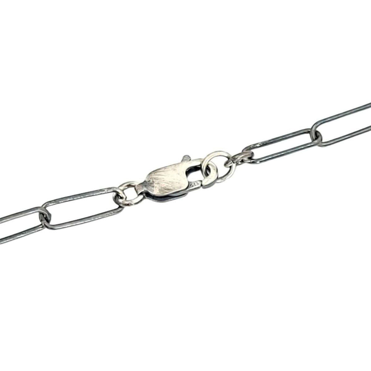 Necklace - Horizontal Duo (Ocean Jasper, Chalcedony) by Three Flames Silverworks