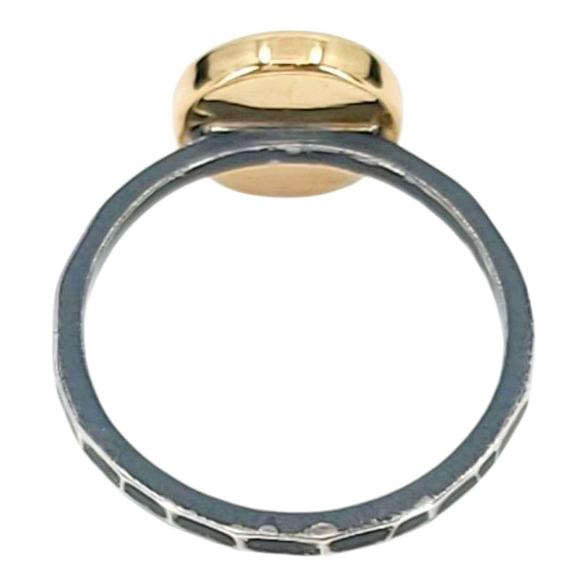 Ring - Size 5, 8 - 10mm Pave Diamond Hammered Band (14k Gold, Sterling Silver, Diamond) by 314 Studio