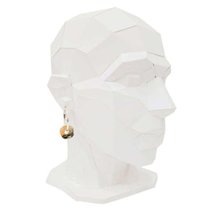 Earrings - Ceramic Ring Hoops (Ocean Sunrise) by Diana Kauffman