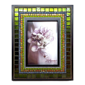 Picture Frame - 5x7in Mosaic Frame in Gecko by Zetamari Mosaic Artworks