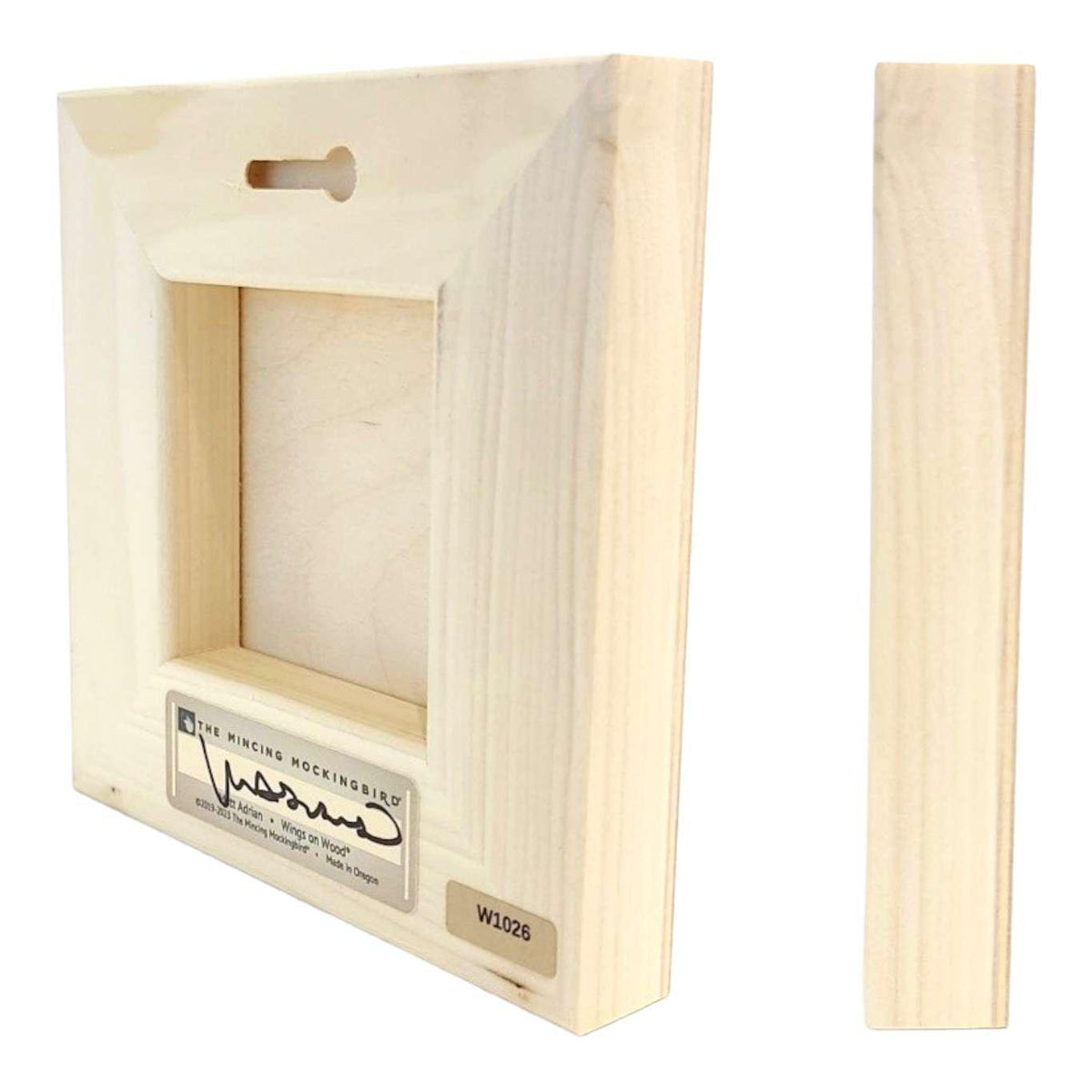 Wall Art - Chickadee on 6in x 6in Wood Panel by The Mincing Mockingbird