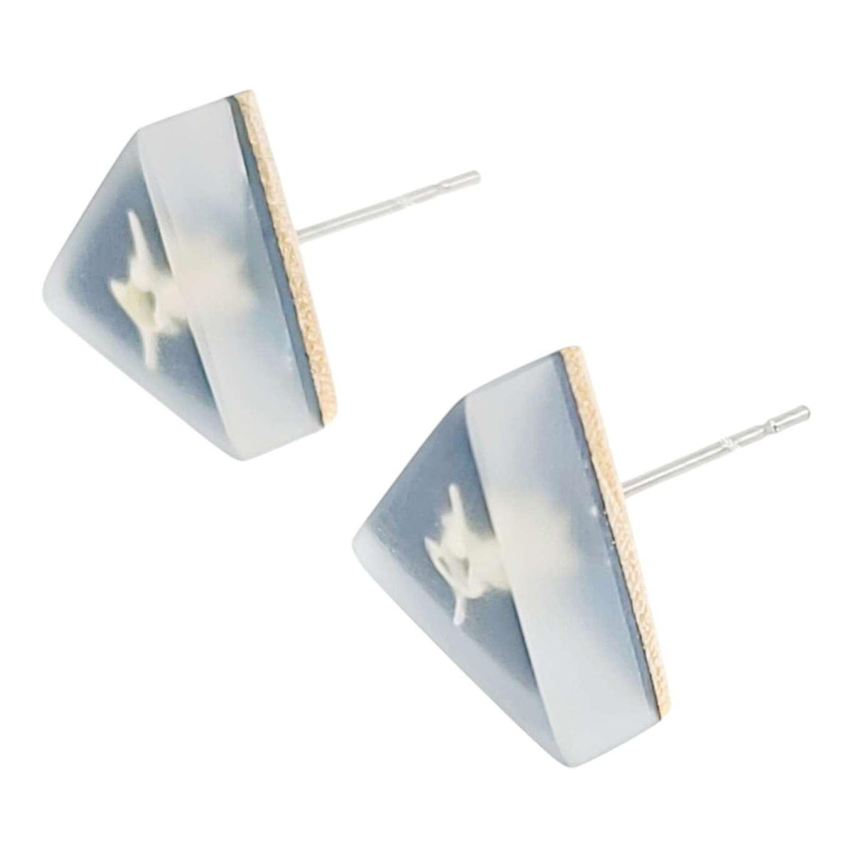 Earrings - Tiny Vertebrae Studs by Fernworks