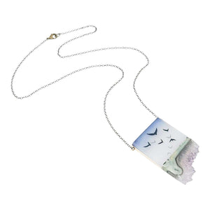 Necklace - Flock Crystal (Gunmetal) by Fernworks
