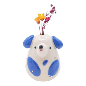 Figurine - Petite Pup Bud Vase (Assorted) by The Pottery Parade