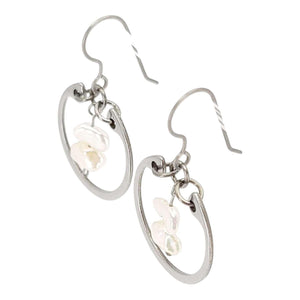 Earrings - Pearl Duo Medium Circles (White) by Wraptillion