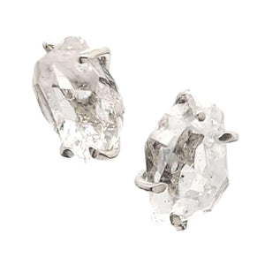 Earrings - Classic 8-9mm Herkimer Studs in Bright Sterling Silver by Stórica Studio