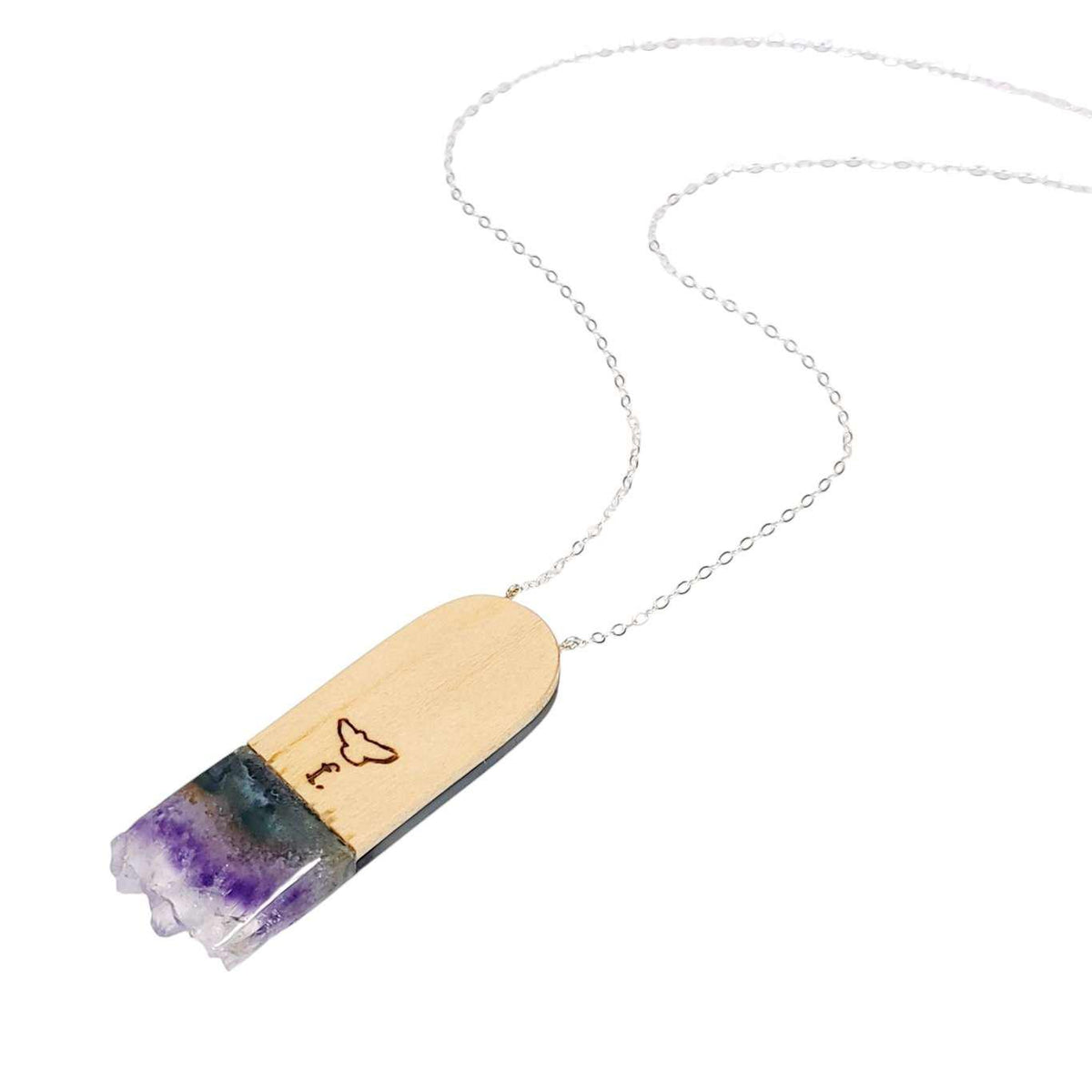 Necklace - Amethyst Messenger Flying Bird by Fernworks