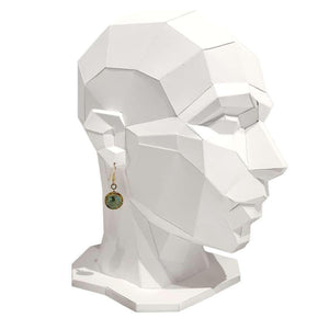 Earrings - Small Circle Drops in Earth by Dandy Jewelry