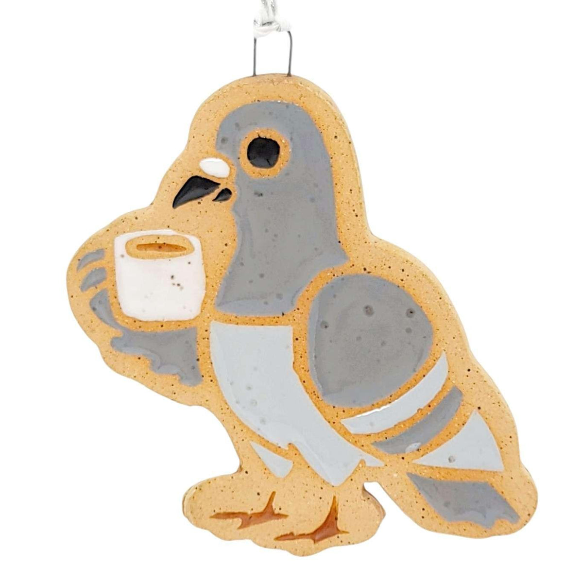 Ornament - Coffee Pigeon by Annie’s Potteries
