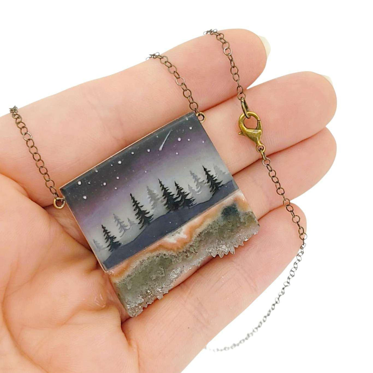 Necklace - Deep Woods Crystal by Fernworks