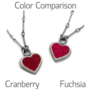 Necklace - Heart (Cranberry Red) by Michele A. Friedman