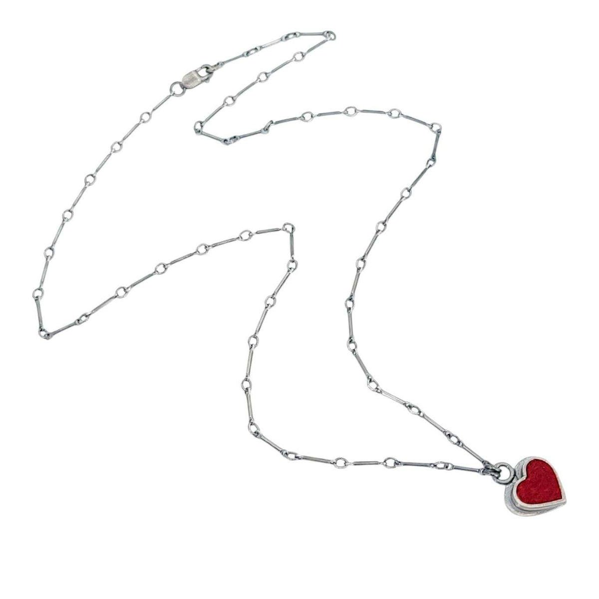 Necklace - Heart (Cranberry Red) by Michele A. Friedman