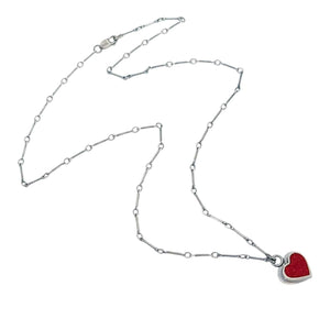 Necklace - Heart (Cranberry Red) by Michele A. Friedman