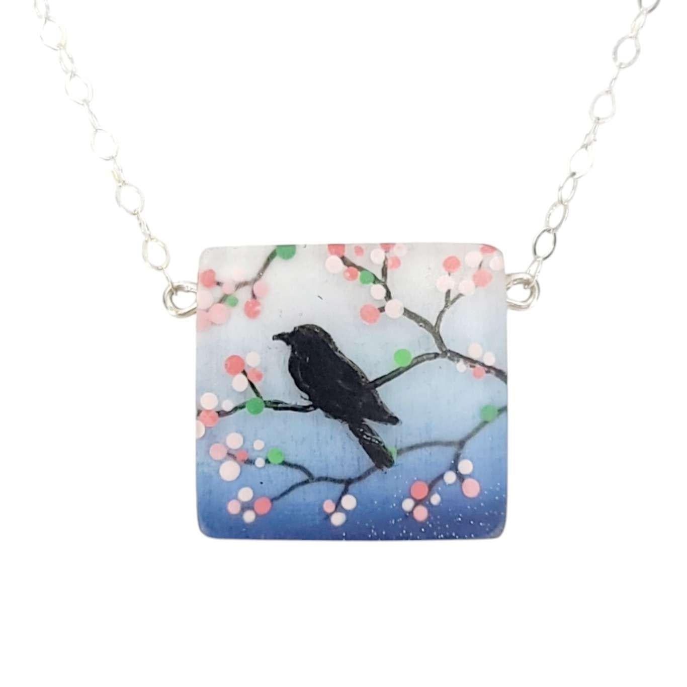 Necklace - Cherry Blossom Square by Fernworks