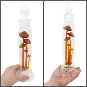 Sculpture - Amber Fungi Specimen Bottle by Sage Studios