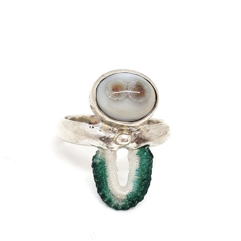Rings - Size 6.5 - OOAK Ocean Jasper Sterling Fila by Twyla Dill