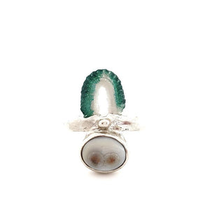 Rings - Size 6.5 - OOAK Ocean Jasper Sterling Fila by Twyla Dill