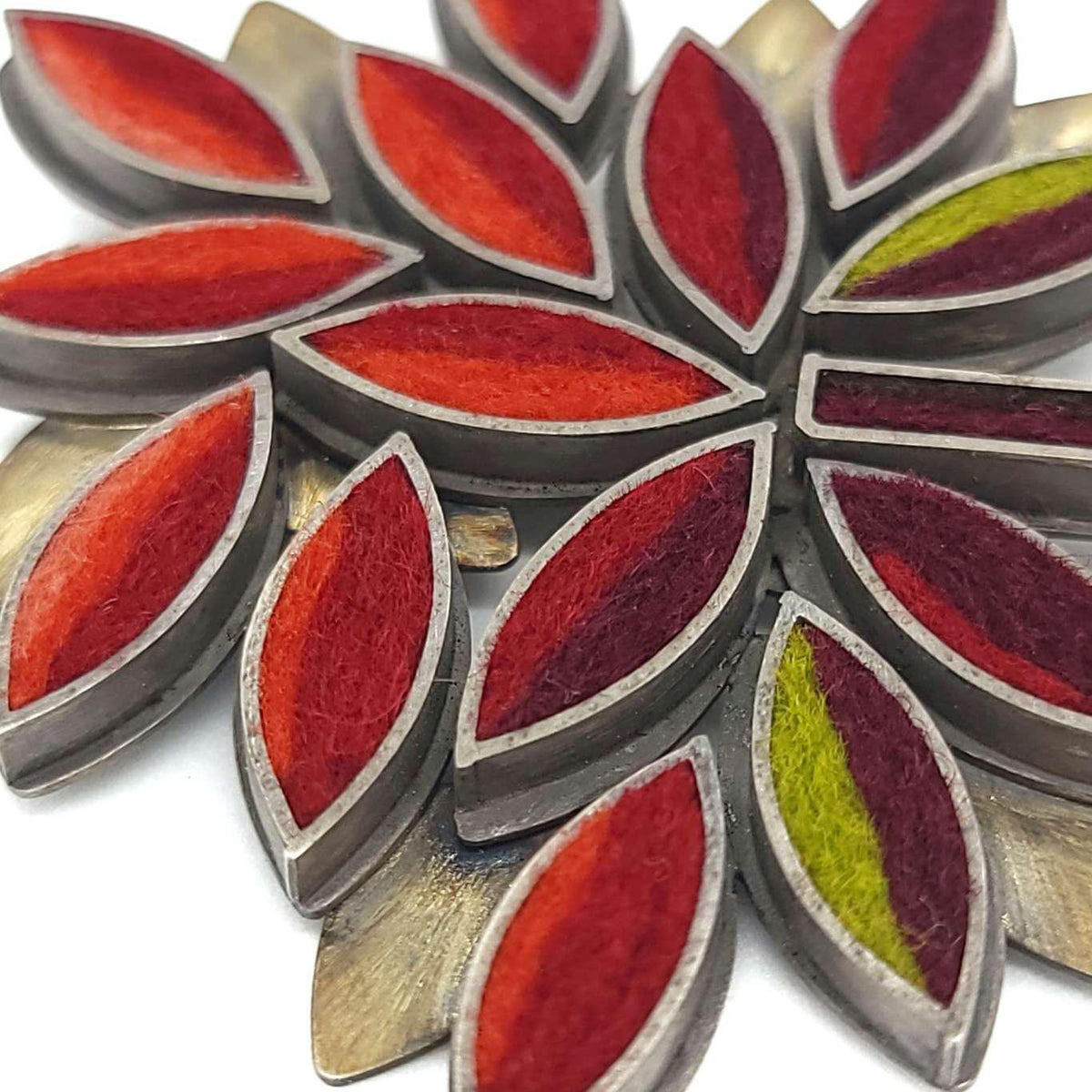 Brooch Pin - Autumn Perfect Tree in Hot Earth by Michele A. Friedman