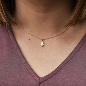 Necklace - Flame Charm in 14k Yellow Gold by Corey Egan