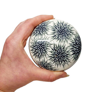 Box - Medium Lidded Monochrome Bursts by Britt Dietrich Ceramics