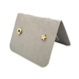 Earrings - Asymmetric Star Cutout Studs in 14k Yellow Gold by Michelle Chang