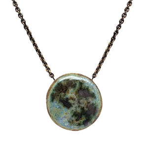 Necklace - Large Circle in Earth by Dandy Jewelry