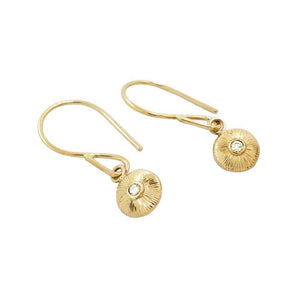 Earrings - Nimbus Drops in 14k Yellow Gold and Diamond by Corey Egan