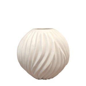 Vase – Round Carved Deep A by Michelle Williams Ceramics
