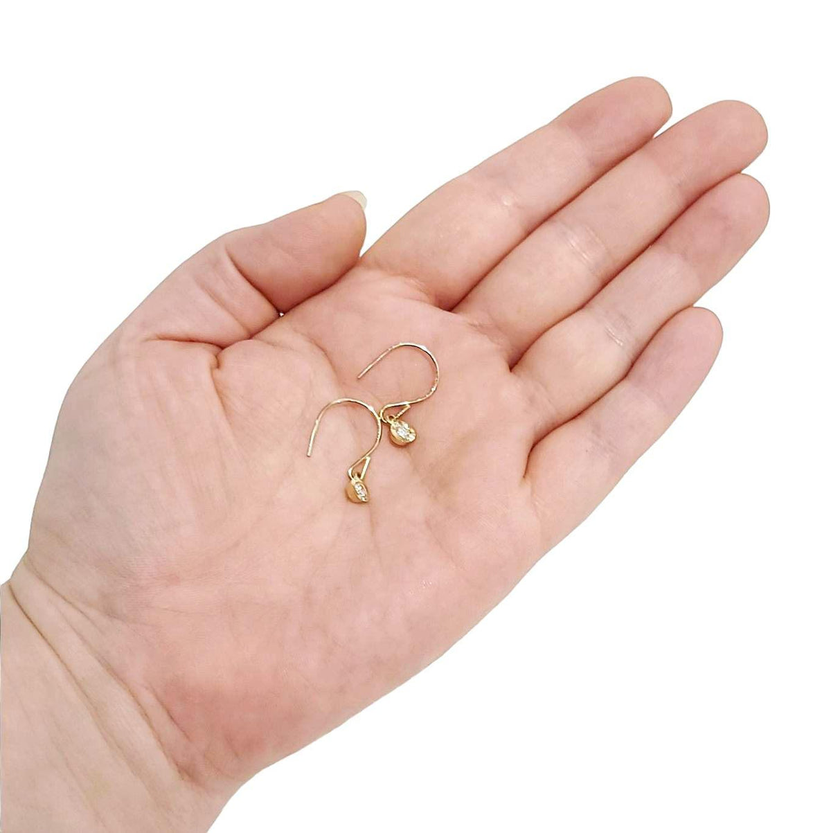 Earrings - Aurora Drops (14k Yellow Gold, Diamond) by Corey Egan