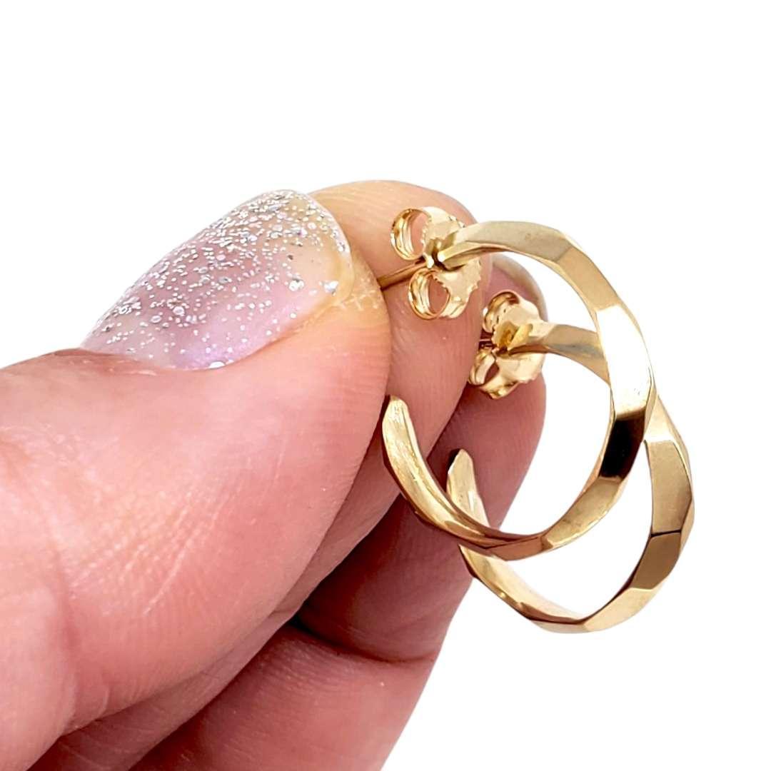 Earrings - Denali Hoops (14k Yellow Gold) by Corey Egan