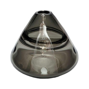 Bud Vase - Petite Cone in Smoke Gray Glass by Dougherty Glassworks