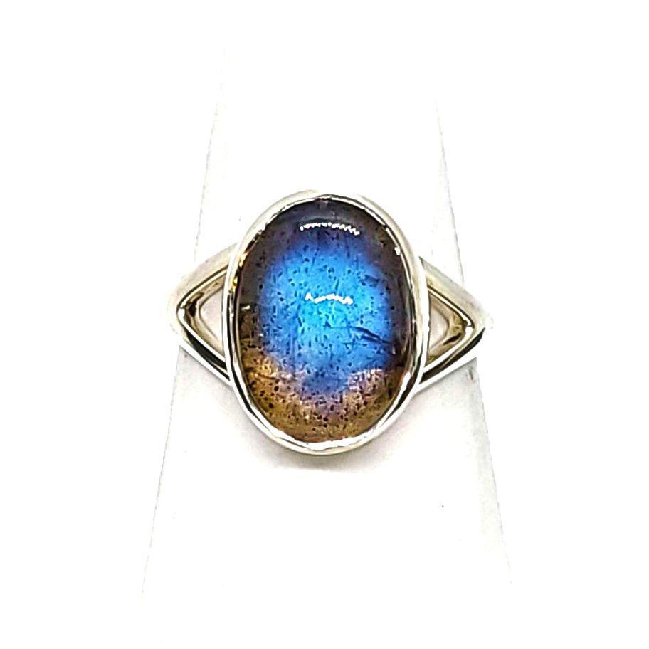 Ring - Size 7 - Cleo in Labradorite and Sterling Silver by Corey Egan