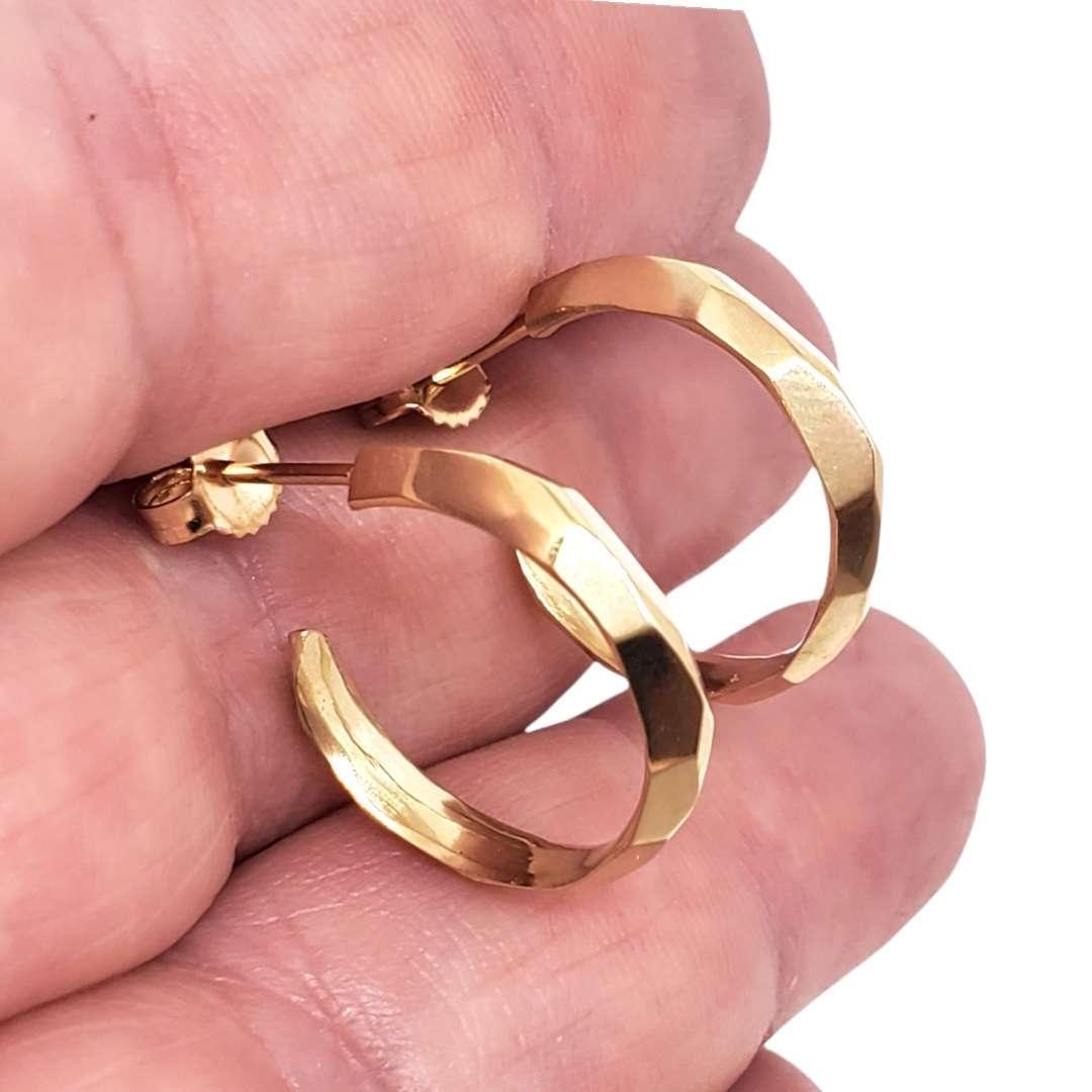 Earrings - Denali Hoops (14k Yellow Gold) by Corey Egan