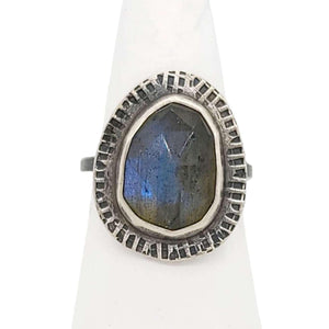 Ring - Size 7 - OOAK Labradorite Ring in Sterling Silver by Allison Kallaway