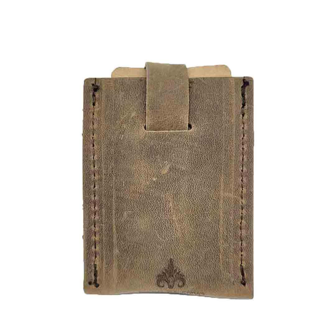 Wallet - Sand - Key Pop-Up Leather Wallet by Divina Denuevo