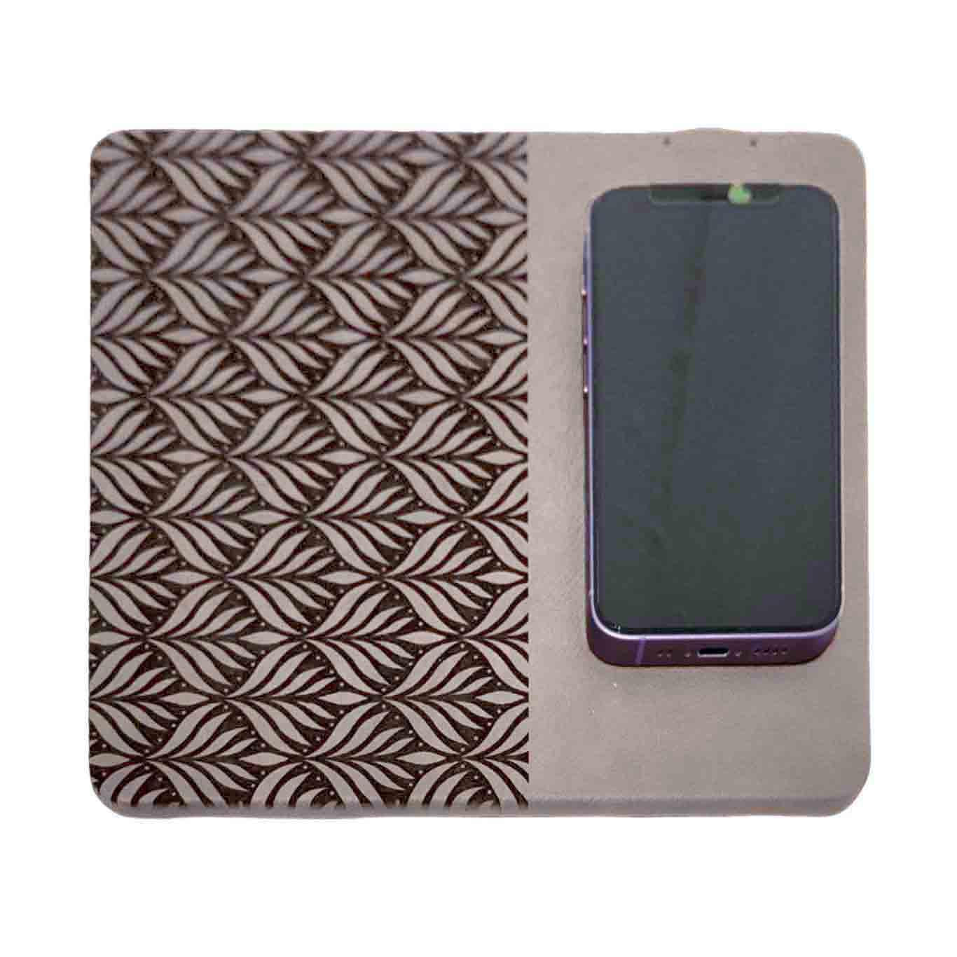 Charging Pad - Lotus in Gray and Black by Lucca