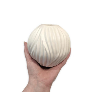 Vase – Round Carved Deep A by Michelle Williams Ceramics