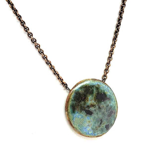 Necklace - Large Circle in Earth by Dandy Jewelry